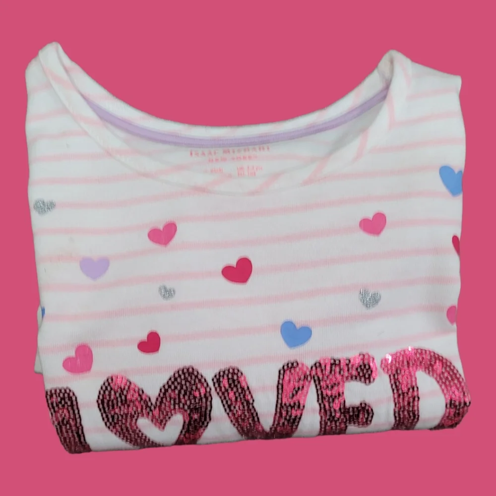 Issac Mizrahi Girl's "Loved" Long Sleeve Top - Picture 4 of 13